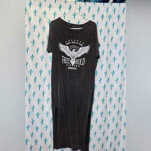 Maxi tshirt dress with side slits